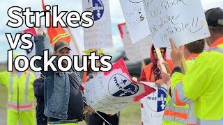 Why are lockouts less common than strikes in Quebec?