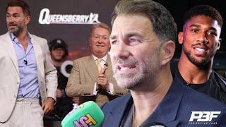 EDDIE HEARN REACTS TO ANTHONY JOSHUA SAYING HIS RELATIONSHIP WITH FRANK WARREN IS "FAKE", DUBOIS