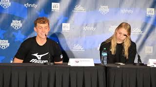 Carson Foster & Gretchen Walsh FULL Press Conference After Making 2024 Olympic Team