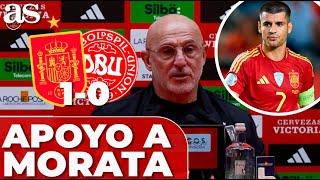 DE LA FUENTE AGRADECE el APOYO del PÚBLICO a MORATA | ESPAÑA 1 - DINAMARCA 0 | UEFA NATIONS LEAGUE