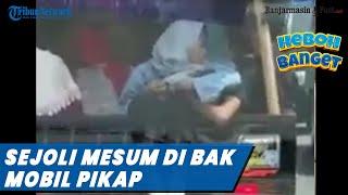 Viral Video Sejoli Diduga Mesum Terekam di Atas Bak Mobil Pikap saat Jalanan Macet