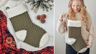 Crochet Christmas Stocking Pattern - Country Cottage Stocking Tutorial