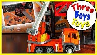 Crane Truck UNBOXING! Battat Toys - Play and Review! | Driven Series!