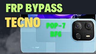 Tecno BF6 FRP Bypass || Pop7 Google Account Remove || New mobile service equipment