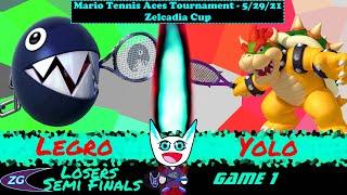 Zelcadia Cup Mario Tennis Aces Tournament - Intermediate Loser Semi-Finals, Game 1 - Legro vs Yolo