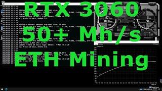 50+ Mh RTX 3060 ETH Mining Hashrate With Riser Test 470.05 Driver