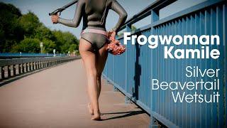 Frogwoman Kamile - Silver Beavertail Wetsuit - 4K Preview