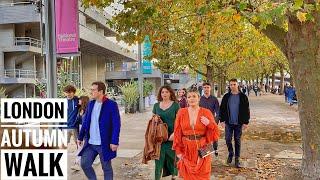 Walking London in the Autumn  South Bank London Walk 2021 [4K HDR]