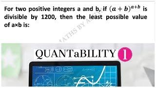 QUANTaBILITY 1 : Maths By Amiya