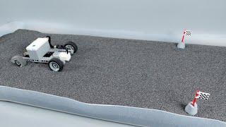 Driving Lego Cars in Sand