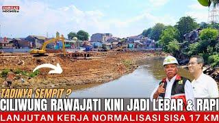 Kali SEMPIT JADI LEBAR !! NORMALISASI CILIWUNG RAWAJATI Sudah Lama Ditunggu Warga