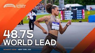Sydney McLaughlin-Levrone storms to 400m world lead  | Continental Tour Gold 2024