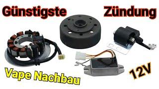 Günstigste 12V Zündung von Ebay für Simson ca. 150€, Vape Nachbau, Einbau, einstellen, abblitzen