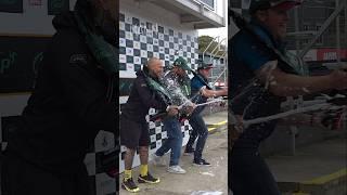 Champagne Showers and Cheers: Junior Manx GP Podium Celebration 