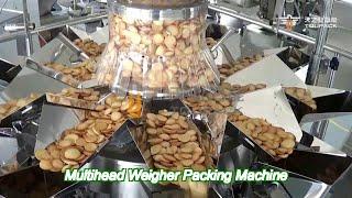 touch screen multihead weigher packing machine for egg biscuit cookie standup pouch