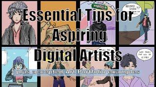 Essential Tips for Aspiring Digital Artists plus Accepted Art Portfolio Examples