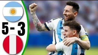 Argentina vs Peru 5-3 - All Goals & Highlights - 2024