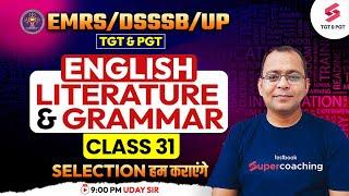 English Literature and Grammar for TGT PGT 2023 Class 31 | Important English Topics | Uday Sir