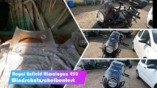 Windschutzscheibentest Royal Enfield himalayan 450