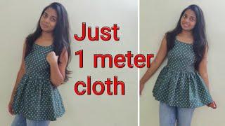 Paper cutting for this peplum top | easy Western top stitching