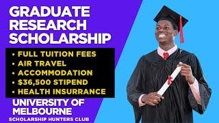  University of Melbourne Graduate Research Scholarship | Fully Funded | Study in Australia