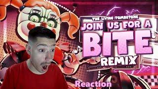 Swaggy's Here| Reaction to FNAF COLLAB  Join Us For A Bite REMIX - ‪@TheLivingTombstone‬