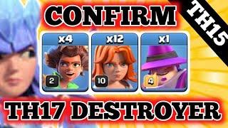 Th15 Epic Strategy That Destroyed Th17 | Th15 Vs Th17 Queen Charge Attack Strategy (Clash Of Clans)