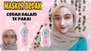 CARA BIKIN KULIT PUTIH CERAH dalam 1x pakai MASKER BEDAK BAYI  ? KITA BUKTIKAN SEKARANG