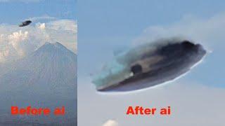 AI focused, UFO over Colima's Volcano de Fuego On June 13, 2016, Photos, UAP Sightings Daily.