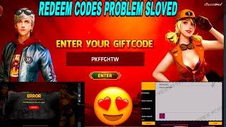 Redeem codes problem solved - FF Today new redeem codes - Free fire pakistan server redeem code