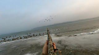 Sketchy Thin Ice Duck Hunting A Open Water Hole! (Hunting The Roost!)