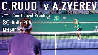 Alexander Zverev vs Casper Ruud Practice Game [2024]