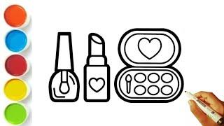 Drawing and Painting a Makeup  Set for Kids | Josim Drawing