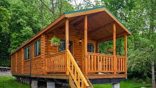 The Lakeview - Log Cabin Tiny Home with Porch