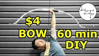 How to make a $4 PVC Recurve Bow in 60mins | JimBow Jim Bow SN001 | Live and Let Fly Archery