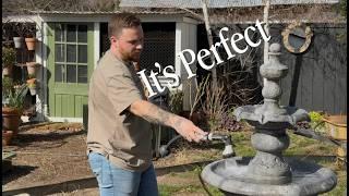 First Plants In The New Beds & Moving the Fountain ️|| Visit Our Garden