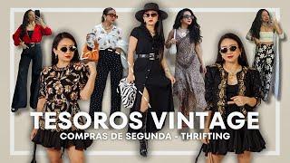 COMPRAS DE SEGUNDA MANO  MIS TESOROS VINTAGE, THRIFT HAULS FINDS, VAMOS A SEGUNDEAR