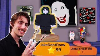 Traditional oil painter tries too hard at ROBLOX art games