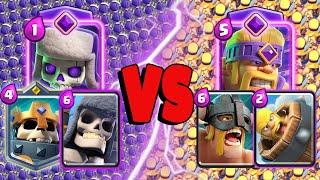 EVOLVED SKELETONS TEAM Vs EVOLVED BARBARIANS TEAM - Clash Royale