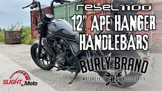 Honda Rebel 1100 (CMX1100) - Burly Brand 12" Ape Hanger Handlebar - Install