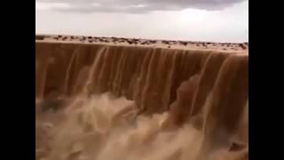 Sand Waterfall in Saudi Arabia.Wait What?