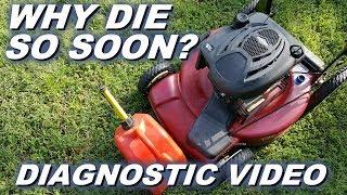Diagnosing why Lawnmower dies afters only a few minutes of running.