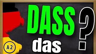 How to use "dass" EXPLAINED | Konjunktion DASS erklärt | Learn German A2