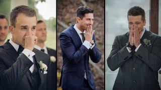 Montage of Emotional Wedding First Looks