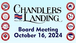 2024-10-16 - CLCA Board Meeting October