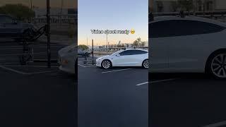 Tesla Filming Car + Ferrari F8 