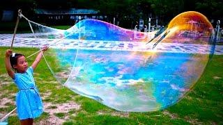 도전! 가장 큰 비누방울 Giant bubble Challenge [제이제이 튜브 - JJ tube]
