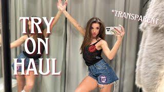 4K *Braless* Transparent Try-On Haul latest 2025 | Sheer tops | goodgirlmiia