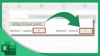 How to Type Checkmark Symbol in Excel | Microsoft Excel Tutorial