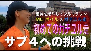 MCTオイルxガチユル走で脂質燃やしてフルマラソン！⑤～サブ４を目指す女性ランナーが初めてのガチユル走に挑戦！あっと驚くタイムが出ました！